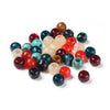 BD865 - 75 pcs Assortment of Smooth Gemstone Style Acrylic Ball Spacer Beads - 12mm - Large Hole: 5.5mm - Fits European Cords and Paracord!