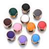 BD882 - 10 pcs Assortment of Rose Gold Acrylic Enamel Flat Round Spacer Beads -12mm - Large Hole: 4.5mm - Fits European Cords and Paracord