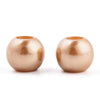 BD896 - 100 pcs Sand Brown Smooth ABS Plastic Ball Spacer Beads - 12mm - Large Hole: 5mm - Fits European Cords and Paracord!