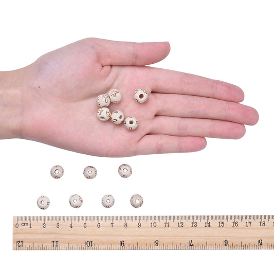 BD897 - 100 pcs Unfinished Natural Wood Round Spacer Beads - 10mm - Hole Size: 2mm
