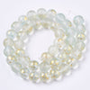 BD907 - 10mm Clear with Gold Tones Frosted Glass Round Beads - 14.8" strand - Approx 39 beads per strand - Hole Size: 1.4mm