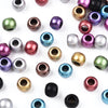 BD908 - 100 pcs Assortment of Matte Acrylic Smooth Ball Spacer Beads - 10mm - Large Hole: 4.7mm - Fits European Cords and Paracord!