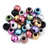 BD908 - 100 pcs Assortment of Matte Acrylic Smooth Ball Spacer Beads - 10mm - Large Hole: 4.7mm - Fits European Cords and Paracord!