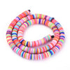 BD913 - 6mm  x 1mm Multicolor Polymer Clay Disc Beads - 17.7 inch strand - Hole Size: 2mm - Approx. 350 pcs. - Set 1
