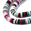 BD914 - 6mm  x 1mm Multicolor Polymer Clay Disc Beads - 17.7 inch strand - Hole Size: 2mm - Approx. 350 pcs. - Set 2