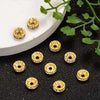 BD916A - 50 pcs Golden Clear Rhinestone Rondelle Spacer Beads - 8mm x 3.5mm - Grade A - Hole Size: 2mm - Straight Edge