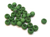 BD922 - 100 pcs Army Green Matte Ball Spacer Beads - 10mm - Large Hole: 4.7mm - Fits European Cords and Paracord!