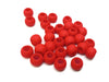 BD924 - 100 pcs Red Matte Ball Spacer Beads - 10mm - Large Hole: 4.7mm - Fits European Cords and Paracord!