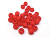BD924 - 100 pcs Red Matte Ball Spacer Beads - 10mm - Large Hole: 4.7mm - Fits European Cords and Paracord!