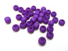 BD925 - 100 pcs Purple Matte Ball Spacer Beads - 10mm - Large Hole: 4.7mm - Fits European Cords and Paracord!