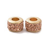 BD942 - 10 pcs Rhinestone Rondelle Spacer Beads - Rose Gold - 10mm x 7mm - Hole Size: 4.8mm - Fits European and Paracord Beads!