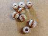 BD946 - 75 pcs Brown Smooth Gemstone Style Resin Ball Spacer Beads - 12mm - Large Hole: 5mm - Fits European Cords and Paracord!