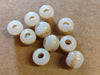 BD947 - 75 pcs Cream Smooth Gemstone Style Resin Ball Spacer Beads - 12mm - Large Hole: 5mm - Fits European Cords and Paracord!