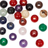 BD948B - 25 pcs Gemstone - Assortment - Ball Spacer Beads - 10mm - Large Hole: 4mm - Fits European Cords!