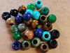BD949 - 10 pcs Gemstone - Assortment - Ball Spacer Beads - 12mm - Large Hole: 5.5mm - Fits European Cords and Paracord!