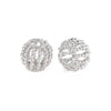 BD956 - 20 pcs. Silver Tone Metal Bubble Round Ball Spacer Beads - 10mm - Large Hole: 4.5mm - Fits European Cords and Paracord!