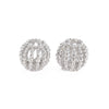 BD956 - 20 pcs. Silver Tone Metal Bubble Round Ball Spacer Beads - 10mm - Large Hole: 4.5mm - Fits European Cords and Paracord!
