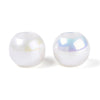 BD963 - 60 pcs Cream White ABS Plastic Pearl Imitation Ball Spacer Beads - 12mm - Large Hole: 6mm - Fits European Cords and Paracord!