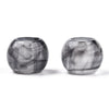 BD964 - 100 pcs Gray Smoke Acrylic Smooth Ball Spacer Beads - 12mm - Large Hole: 5.5mm - Fits European Cords and Paracord!
