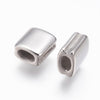 BD997 - 5 pcs 304 Stainless Steel Silver Tone Square Spacer Beads- 8mm x 7mm - Hole Size: 2mm x 3.5mm - Tarnish Resistant!
