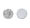 CA370 - 10 pcs. Druzy Resin Embellishment Cabochons Silver - 10mm