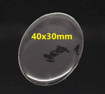 CA577 - 60 Oval Clear Round Epoxy Resin Stickers - 40mm x 30mm