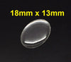 CA864 - 50 pcs. Oval Clear Round Epoxy Resin Stickers - 18mm x 13mm