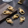 CL175 - 10 pcs. Real 18K Gold Plated Heart Lobster Clasps - 26mm x 14mm - Claw Clasps - Carved
