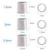 CR001 - 3000 pcs. Silver Plated Tube Crimp Crimps Spacer Beads - 1.5mm, 2mm, 2.5mm - Box Included!