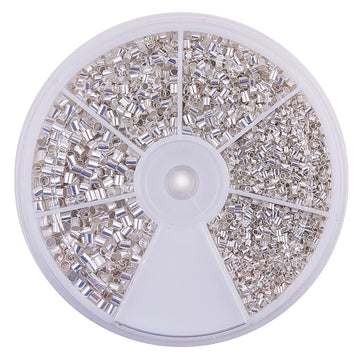 CR001 - 3000 pcs. Silver Plated Tube Crimp Crimps Spacer Beads - 1.5mm, 2mm, 2.5mm - Box Included!