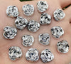 CA267 - 10 pcs (5 Pairs) Resin Cabochons - 15mm - Rose Flower Design - Silver - Fit on 12mm flat settings! - Silver Back