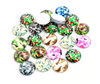 CA507 - 10 pcs Assortment of Circle Camouflage Pattern Glass Round Dome Seals Tiles Cabochons - 12mm - Style B