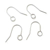 E857 - 50 pcs 304 Stainless Steel Earring Hooks with Loop Hole - 27mm x 20mm - Large Loop: 6mm