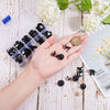 DKB001 - 100 pcs. Kawaii Black Safety Eyes and Backs for Doll and Toy Making - 8mm to 16mm (5 Sizes) - Storage Box Included