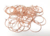 WCR-RG-30 - 100 pcs. Rose Gold Plated Wine Charm Rings / Earwire Hoop - 30mm (1.18 inch)