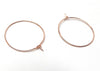 WCR-RG-30 - 100 pcs. Rose Gold Plated Wine Charm Rings / Earwire Hoop - 30mm (1.18 inch)