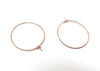 WCR-RG-30 - 100 pcs. Rose Gold Plated Wine Charm Rings / Earwire Hoop - 30mm (1.18 inch)
