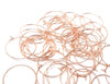WCR-RG-30 - 100 pcs. Rose Gold Plated Wine Charm Rings / Earwire Hoop - 30mm (1.18 inch)