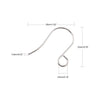 E996 - 50 pcs 316 Stainless Steel Earring Hooks with Loop Hole - 26mm x 20mm - Large Loop: 4.6mm - Silver Tone