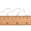 E996 - 50 pcs 316 Stainless Steel Earring Hooks with Loop Hole - 26mm x 20mm - Large Loop: 4.6mm - Silver Tone