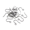 E093 - 50 pcs 316 Stainless Steel Earring Hooks with Loop Hole - 26mm x 20mm - Large Loop: 4.6mm - Black