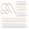 E634 - 100 pcs 316 Stainless Steel Earring Hooks with Loop Hole - 18mm x 15mm - Large Hole: 4.6mm - 50 Silver and 50 Gold
