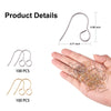 E634 - 100 pcs 316 Stainless Steel Earring Hooks with Loop Hole - 18mm x 15mm - Large Hole: 4.6mm - 50 Silver and 50 Gold