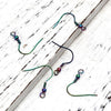 E644 - 20 pcs 304 Stainless Steel Rainbow Earring Hooks with Spring and Ball - 22mm x 20mm - Hole Size: 2.3mm