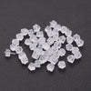 E647 - 1000 pcs (500 Pairs) Clear Translucent Rubber Earring Back Stoppers Nuts - 4mm x 2.5mm - Flower - Hole 0.7mm