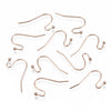 E889 - 50 pcs 304 Stainless Steel Rose Gold Plated Earring Wire Hooks with Ball - 21mm x 11mm