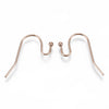 E889 - 50 pcs 304 Stainless Steel Rose Gold Plated Earring Wire Hooks with Ball - 21mm x 11mm