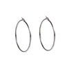 E894 - 6 pcs (3 pairs) 304 Stainless Steel Silver Tone Earring Hoops - 44mm (1.74 inch)