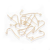 E915 - 100 pcs 304 Stainless Steel 18k Gold Plated Earring Hooks - 24mm x 12mm - Hole Size: 1.7mm - Parallel Loop
