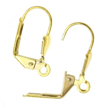 E920 - 50 pcs Gold Plated Leverback Earrings - 17mm x 10mm